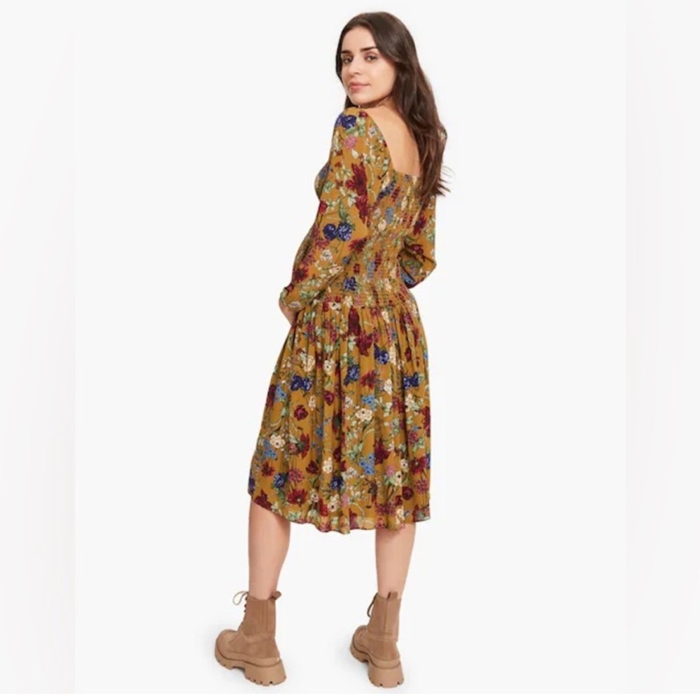 Hatch Floral Midi Dress - Multicolor - Picture 2 of 7